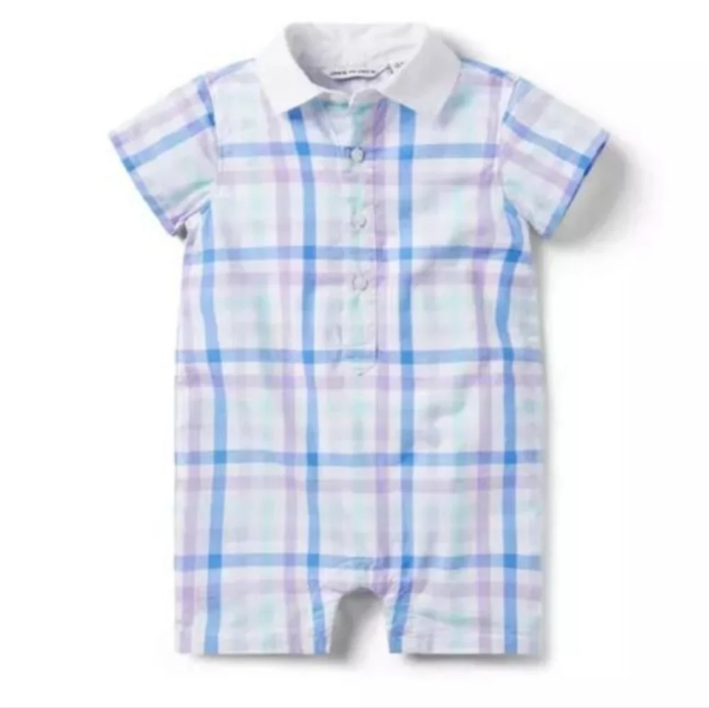 Janie‎ and Jack Blue and Purple Plaid One Piece
